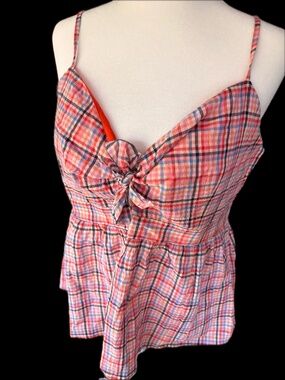 LOFT Plaid Cami Spaghetti Strap Summer Tank